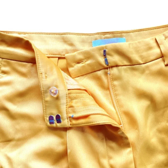 H&M Gold Satin-like High‎ Waisted Shorts, Size 2 - Picture 4 of 13